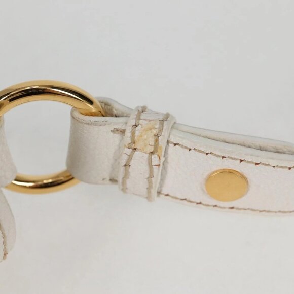 Miu Miu Hand Bag Leather 2way White Gold Auth - Picture 11 of 16